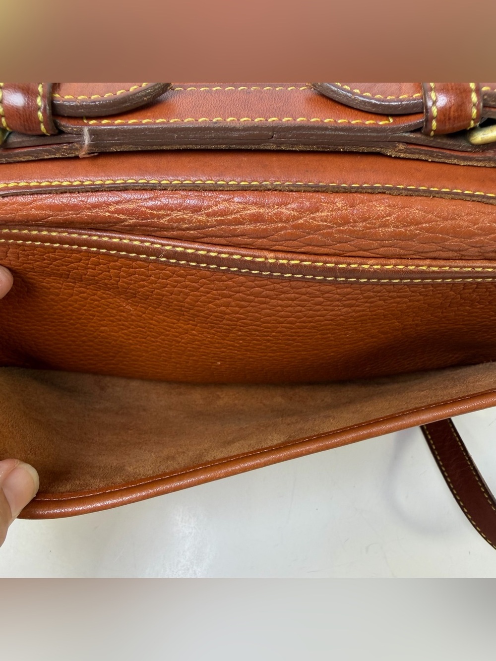 Dooney & Bourke Brown Leather City Satchel with Handle and Strap All Weather - Picture 6 of 16